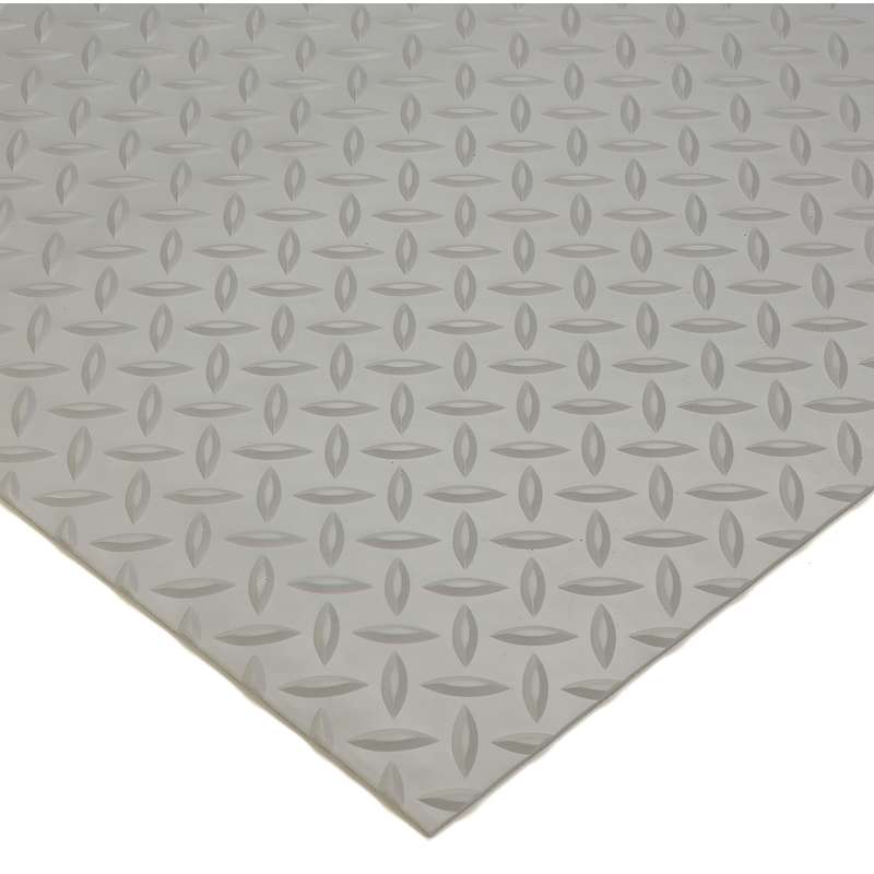 Insulated Diamond Plate 3 x 75' High Voltage Grey Military Switchboard Matting up to 30,000 Volts, 3/16" Thick
